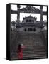 Vietnamese Schoolgirl Taking Picture of Khai Dinh's Tomb, Hue, Vietnam, Indochina, Southeast Asia, -null-Framed Stretched Canvas