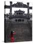 Vietnamese Schoolgirl Taking Picture of Khai Dinh's Tomb, Hue, Vietnam, Indochina, Southeast Asia, -null-Stretched Canvas