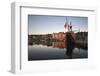 Vieux Bassin Looking to Saint Catherine Quay with Replica Galleon at Dawn, Normandy, France-Stuart Black-Framed Photographic Print