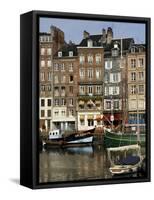 Vieux Bassin (Old Port), Honfleur, Normandy, France-Pearl Bucknall-Framed Stretched Canvas