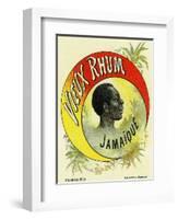 Vieux Rhum Jamaique Brand Rum Label-Lantern Press-Framed Art Print