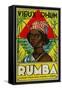 Vieux Rhum Rumba Brand Rum Label-Lantern Press-Framed Stretched Canvas