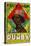 Vieux Rhum Rumba Brand Rum Label-Lantern Press-Stretched Canvas