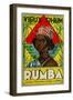 Vieux Rhum Rumba Brand Rum Label-Lantern Press-Framed Art Print