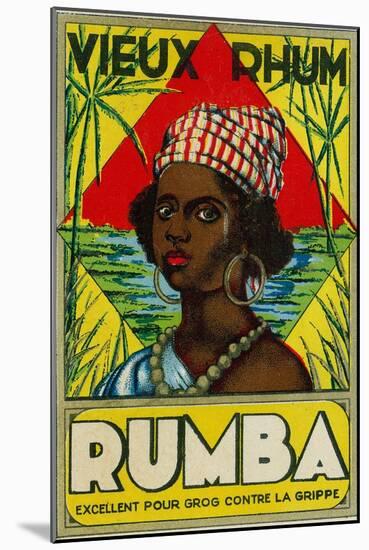 Vieux Rhum Rumba Brand Rum Label-Lantern Press-Mounted Art Print