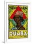 Vieux Rhum Rumba Brand Rum Label-Lantern Press-Framed Art Print