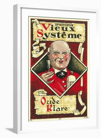 Vieux Systeme Wine Label - Europe-Lantern Press-Framed Art Print