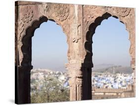 View a Town Through Arched Structure in Jodhpur, Rajasthan, India-David H. Wells-Stretched Canvas