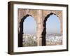 View a Town Through Arched Structure in Jodhpur, Rajasthan, India-David H. Wells-Framed Premium Photographic Print