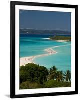 View Above a Sand Bank Linking the Two Little Islands of Nosy Iranja Near Nosy Be, Madagascar-Michael Runkel-Framed Photographic Print