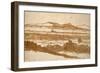 View across a Valley Towards Distant Hills (Brush and Reddish-Brown Wash-Nicolas Poussin-Framed Giclee Print