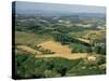 View Across Agricultural Landscape, San Gimignano, Tuscany, Italy-Ruth Tomlinson-Stretched Canvas