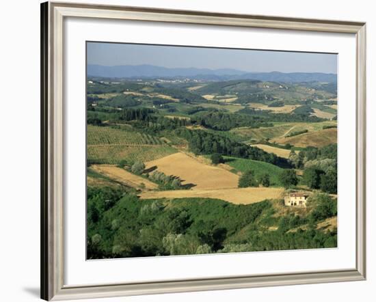 View Across Agricultural Landscape, San Gimignano, Tuscany, Italy-Ruth Tomlinson-Framed Photographic Print