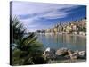 View Across Bay to the Old Town, Menton, Alpes-Maritimes, Provence-Ruth Tomlinson-Stretched Canvas