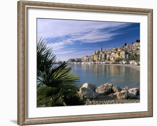 View Across Bay to the Old Town, Menton, Alpes-Maritimes, Provence-Ruth Tomlinson-Framed Photographic Print