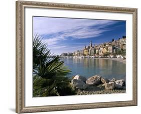 View Across Bay to the Old Town, Menton, Alpes-Maritimes, Provence-Ruth Tomlinson-Framed Photographic Print