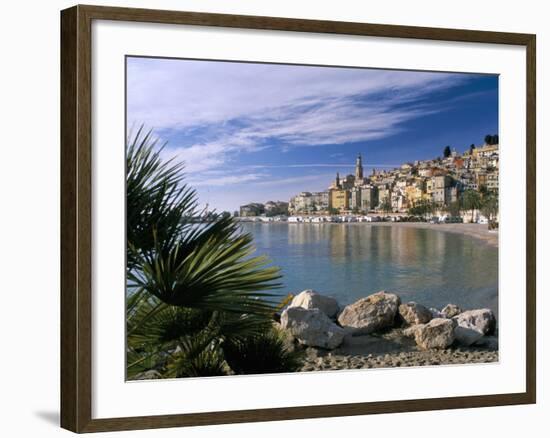 View Across Bay to the Old Town, Menton, Alpes-Maritimes, Provence-Ruth Tomlinson-Framed Photographic Print