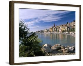 View Across Bay to the Old Town, Menton, Alpes-Maritimes, Provence-Ruth Tomlinson-Framed Photographic Print