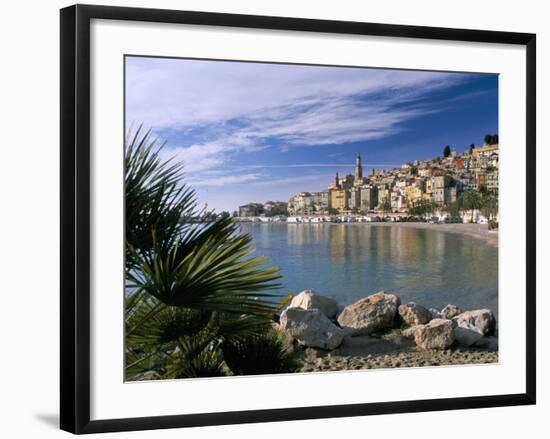 View Across Bay to the Old Town, Menton, Alpes-Maritimes, Provence-Ruth Tomlinson-Framed Photographic Print