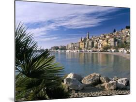 View Across Bay to the Old Town, Menton, Alpes-Maritimes, Provence-Ruth Tomlinson-Mounted Photographic Print