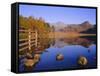 View Across Blea Tarn to Langdale Pikes, Lake District, Cumbria, England, UK Autumn-Ruth Tomlinson-Framed Stretched Canvas