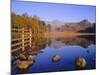 View Across Blea Tarn to Langdale Pikes, Lake District, Cumbria, England, UK Autumn-Ruth Tomlinson-Mounted Photographic Print