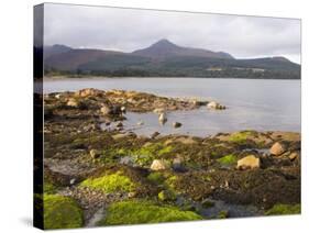 View across Brodick Bay to Goatfell, Brodick, Isle of Arran, North Ayrshire-Ruth Tomlinson-Stretched Canvas