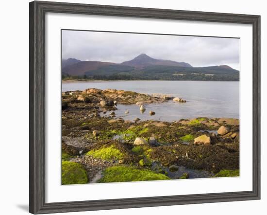 View across Brodick Bay to Goatfell, Brodick, Isle of Arran, North Ayrshire-Ruth Tomlinson-Framed Photographic Print