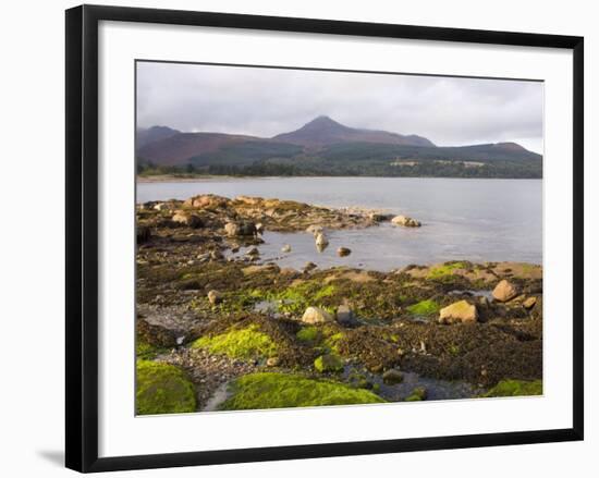 View across Brodick Bay to Goatfell, Brodick, Isle of Arran, North Ayrshire-Ruth Tomlinson-Framed Photographic Print