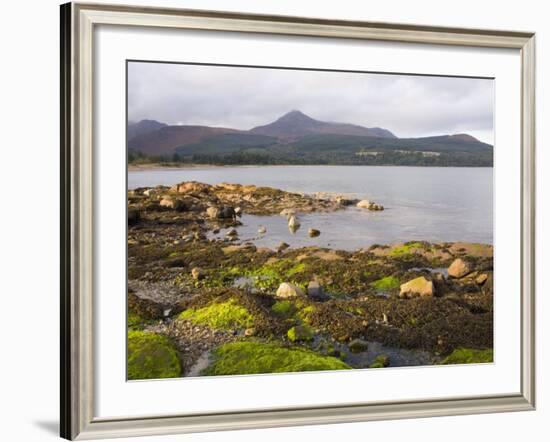 View across Brodick Bay to Goatfell, Brodick, Isle of Arran, North Ayrshire-Ruth Tomlinson-Framed Photographic Print