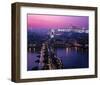 View across Charles Bridge with Prague Castle and St. Vitus Cathedral, Prague-null-Framed Art Print