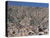 View Across City from El Alto, of Suburb Houses Stacked up Hillside, La Paz, Bolivia-Tony Waltham-Stretched Canvas