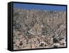 View Across City from El Alto, of Suburb Houses Stacked up Hillside, La Paz, Bolivia-Tony Waltham-Framed Stretched Canvas