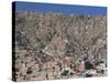 View Across City from El Alto, of Suburb Houses Stacked up Hillside, La Paz, Bolivia-Tony Waltham-Stretched Canvas