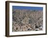 View Across City from El Alto, of Suburb Houses Stacked up Hillside, La Paz, Bolivia-Tony Waltham-Framed Photographic Print