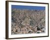 View Across City from El Alto, of Suburb Houses Stacked up Hillside, La Paz, Bolivia-Tony Waltham-Framed Photographic Print