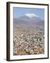 View Across City from El Alto, with Illimani Volcano in Distance, La Paz, Bolivia, South America-Tony Waltham-Framed Photographic Print