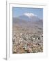 View Across City from El Alto, with Illimani Volcano in Distance, La Paz, Bolivia, South America-Tony Waltham-Framed Photographic Print