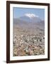 View Across City from El Alto, with Illimani Volcano in Distance, La Paz, Bolivia, South America-Tony Waltham-Framed Photographic Print