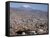 View Across City from El Alto, with Illimani Volcano in Distance, La Paz, Bolivia, South America-Tony Waltham-Framed Stretched Canvas