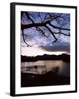 View Across Derwent Water from Lakeside Path at Dusk, Cumbria, England-Ruth Tomlinson-Framed Photographic Print