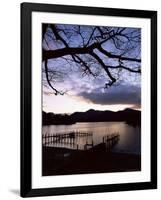 View Across Derwent Water from Lakeside Path at Dusk, Cumbria, England-Ruth Tomlinson-Framed Photographic Print