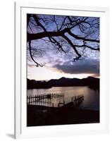 View Across Derwent Water from Lakeside Path at Dusk, Cumbria, England-Ruth Tomlinson-Framed Photographic Print