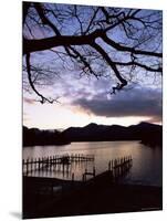 View Across Derwent Water from Lakeside Path at Dusk, Cumbria, England-Ruth Tomlinson-Mounted Photographic Print