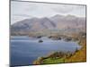 View Across Derwent Water to Keswick and Skiddaw from Watendlath Road in Autumn-Pearl Bucknall-Mounted Photographic Print