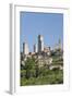 View across Field to Typical Houses and Medieval Towers, San Gimignano, Siena-Ruth Tomlinson-Framed Photographic Print