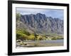 View across Frankton Arm to the Remarkables, autumn, Queenstown, Queenstown-Lakes district, Otago, -Ruth Tomlinson-Framed Photographic Print