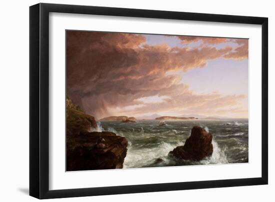 View across Frenchman's Bay from Mt. Desert Island, after a Squall, 1845-Thomas Cole-Framed Giclee Print