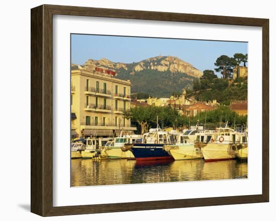 View across Harbour in the Evening, Cassis, Bouches-Du-Rhone, Cote D'Azur, Provence, France-Tomlinson Ruth-Framed Photographic Print