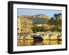 View across Harbour in the Evening, Cassis, Bouches-Du-Rhone, Cote D'Azur, Provence, France-Tomlinson Ruth-Framed Photographic Print